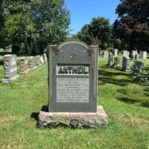 Antheil Family Tombstone, Riverview Cemetery, Trenton, NJ