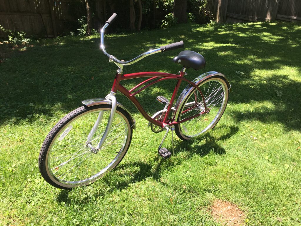 Red cruiser bike
