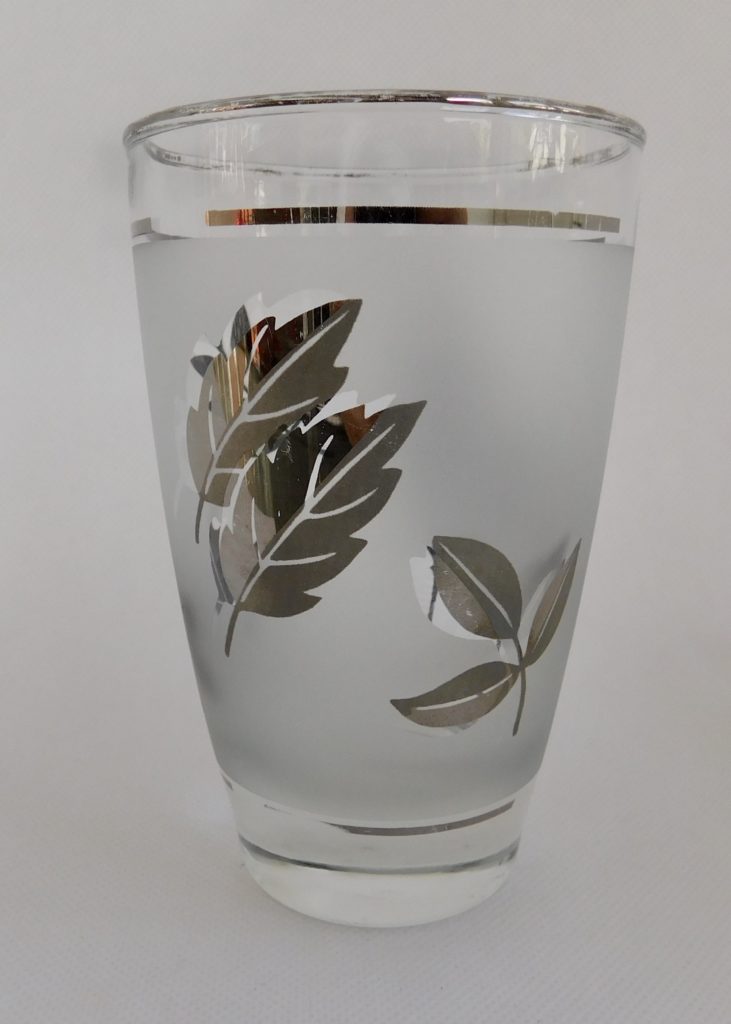 Vintage Suburban Barware: Libbey Silver Foliage Glasses - Lamoka Ledger