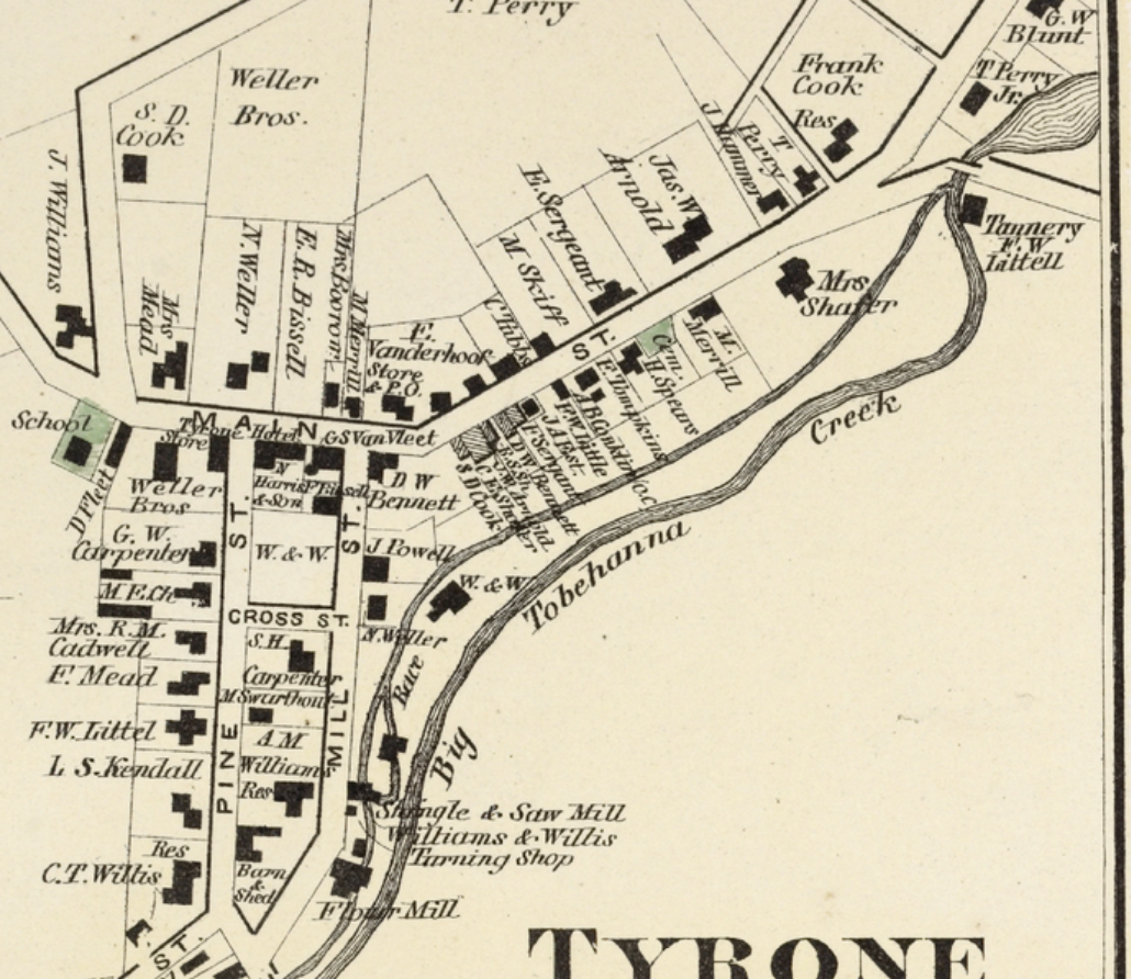 Historic Maps of Tyrone and other Towns around Lamoka - Lamoka Ledger